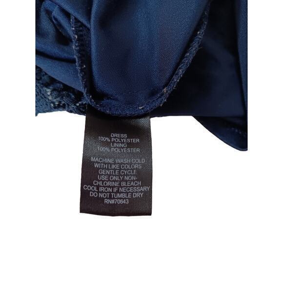 JESSICA HOWARD Dress Size 14 Crochet Overlay Elastic Waist Cold Shoulder Blouson - Picture 6 of 8